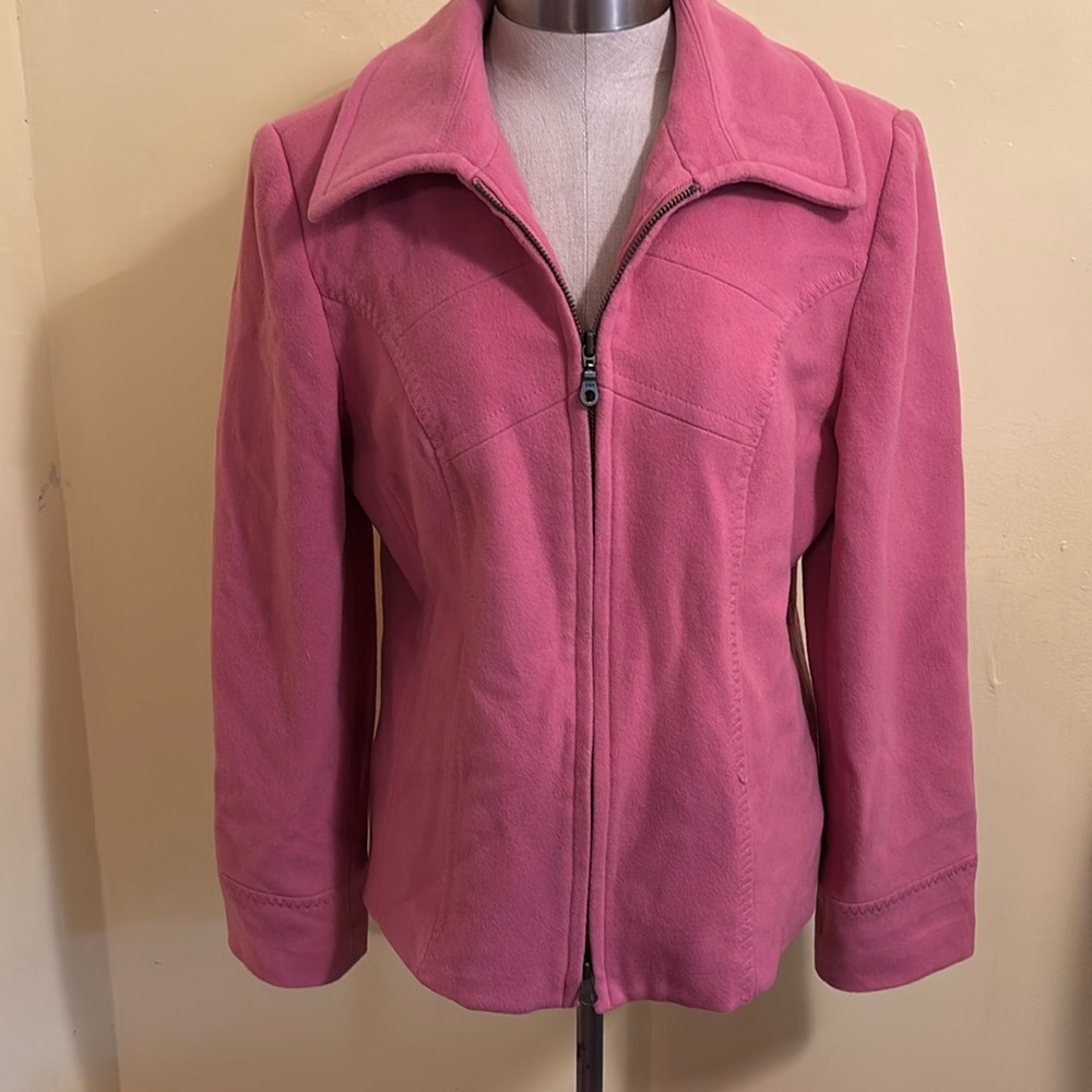 Pretty in pink Tribal women’s zip up jacket sz 6 wool and cashmere